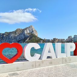 Calpe Seafront Promenade, Penyal D'ifac Natural Park View. Spain