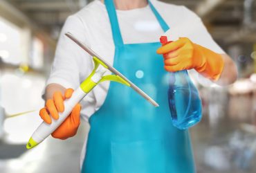 Concepts of cleaning service and cleaning windows and glass.